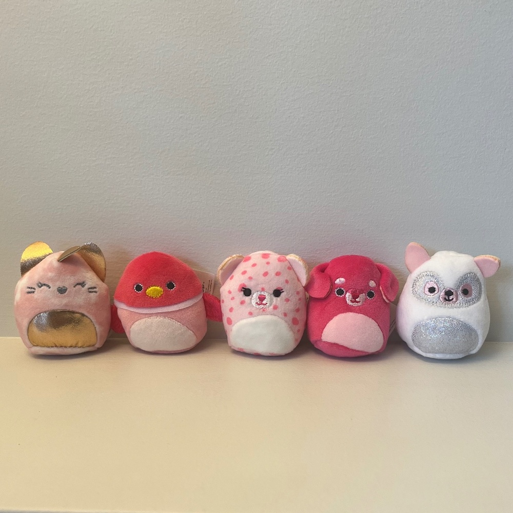 Set of Five Squishville Mini Squishmallows